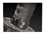gear shift lever inspired by Japanese tanto handle with geisha sculpture luxury custom automotive design
